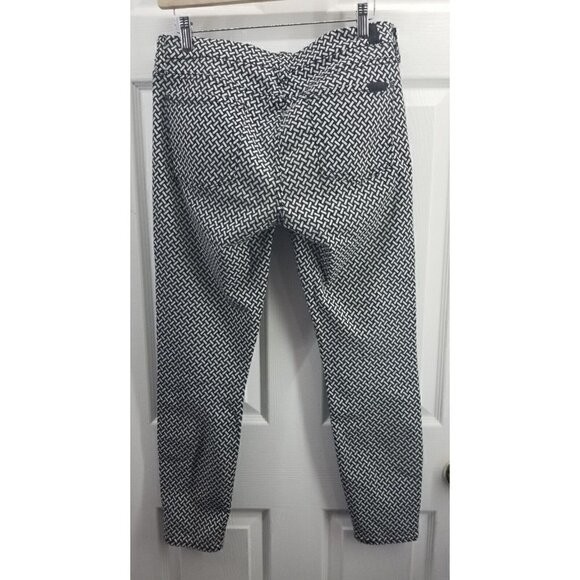 7 For All Mankind Black White Grid Pattern Ankle Skinny Size 30 - Picture 2 of 10